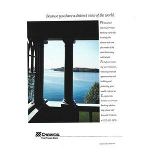 Chemical Privat Bank Banking 1990s Vintage Print Ad